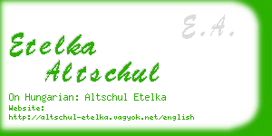etelka altschul business card